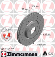 100.3355.52 Brzdový kotouč SPORT BRAKE DISC COAT Z ZIMMERMANN