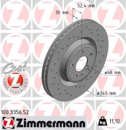 100.3356.52 Brzdový kotouč SPORT BRAKE DISC COAT Z ZIMMERMANN