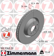 100.3360.20 Brzdový kotouč COAT Z ZIMMERMANN