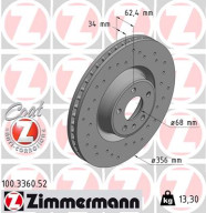 100.3360.52 Brzdový kotouč SPORT BRAKE DISC COAT Z ZIMMERMANN