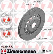 100.3367.70 Brzdový kotouč FORMULA Z BRAKE DISC ZIMMERMANN