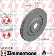 100.3380.70 Brzdový kotouč FORMULA Z BRAKE DISC ZIMMERMANN