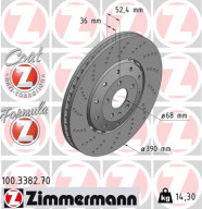 100.3382.70 Brzdový kotouč FORMULA Z BRAKE DISC ZIMMERMANN