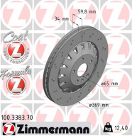 100.3383.70 Brzdový kotouč FORMULA Z BRAKE DISC ZIMMERMANN