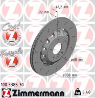 100.3385.70 Brzdový kotouč FORMULA Z BRAKE DISC ZIMMERMANN