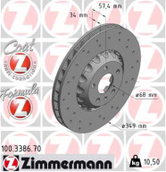 100.3386.70 Brzdový kotouč FORMULA Z BRAKE DISC ZIMMERMANN