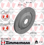 100.3388.70 Brzdový kotouč FORMULA Z BRAKE DISC ZIMMERMANN