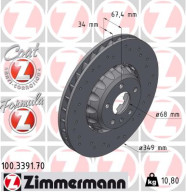 100.3391.70 Brzdový kotouč FORMULA Z BRAKE DISC ZIMMERMANN