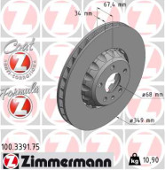 100.3391.75 Brzdový kotouč FORMULA Z BRAKE DISC ZIMMERMANN