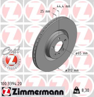 100.3394.20 Brzdový kotouč COAT Z ZIMMERMANN