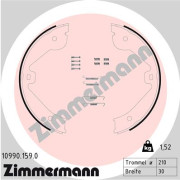 10990.159.0 Sada brzdových čelistí, parkovací brzda ZIMMERMANN