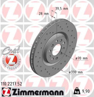 110.2217.52 Brzdový kotouč SPORT BRAKE DISC COAT Z ZIMMERMANN