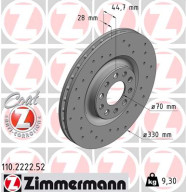 110.2222.52 Brzdový kotouč SPORT BRAKE DISC COAT Z ZIMMERMANN