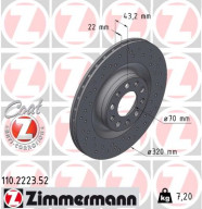 110.2223.52 Brzdový kotouč SPORT BRAKE DISC COAT Z ZIMMERMANN