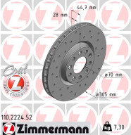 110.2224.52 Brzdový kotouč SPORT BRAKE DISC COAT Z ZIMMERMANN