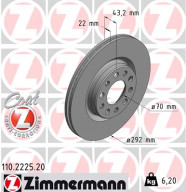 110.2225.20 Brzdový kotouč COAT Z ZIMMERMANN