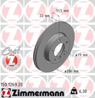 150.1269.20 Brzdový kotouč COAT Z ZIMMERMANN