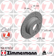 150.1270.52 Brzdový kotouč SPORT BRAKE DISC COAT Z ZIMMERMANN