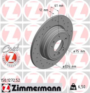 150.1272.52 Brzdový kotouč SPORT BRAKE DISC COAT Z ZIMMERMANN