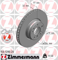 150.1280.20 Brzdový kotouč COAT Z ZIMMERMANN