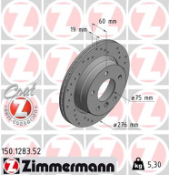 150.1283.52 Brzdový kotouč SPORT BRAKE DISC COAT Z ZIMMERMANN