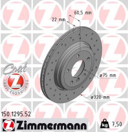 150.1295.52 Brzdový kotouč SPORT BRAKE DISC COAT Z ZIMMERMANN