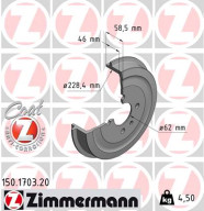 150.1703.20 Brzdový buben COAT Z ZIMMERMANN