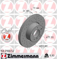 150.2900.52 Brzdový kotouč SPORT BRAKE DISC COAT Z ZIMMERMANN