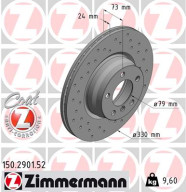 150.2901.52 Brzdový kotouč SPORT BRAKE DISC COAT Z ZIMMERMANN