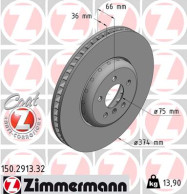 150.2913.32 Brzdový kotouč FORMULA F COAT Z ZIMMERMANN