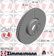 150.2914.32 Brzdový kotouč FORMULA F COAT Z ZIMMERMANN