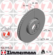 150.2915.32 Brzdový kotouč FORMULA F COAT Z ZIMMERMANN