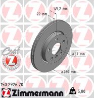 150.2926.20 Brzdový kotouč COAT Z ZIMMERMANN