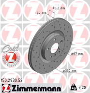 150.2930.52 Brzdový kotouč SPORT BRAKE DISC COAT Z ZIMMERMANN