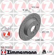 150.2931.52 Brzdový kotouč SPORT BRAKE DISC COAT Z ZIMMERMANN