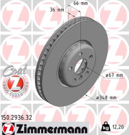 150.2936.32 Brzdový kotouč FORMULA F COAT Z ZIMMERMANN