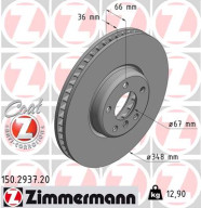 150.2937.20 Brzdový kotouč COAT Z ZIMMERMANN