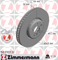 150.2937.32 Brzdový kotouč FORMULA F COAT Z ZIMMERMANN