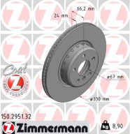 150.2951.32 Brzdový kotouč FORMULA F COAT Z ZIMMERMANN