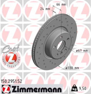 150.2951.52 Brzdový kotouč SPORT BRAKE DISC COAT Z ZIMMERMANN