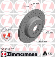 150.2952.52 Brzdový kotouč SPORT BRAKE DISC COAT Z ZIMMERMANN