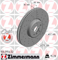 150.2954.52 Brzdový kotouč SPORT BRAKE DISC COAT Z ZIMMERMANN