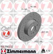 150.2965.52 Brzdový kotouč SPORT BRAKE DISC COAT Z ZIMMERMANN