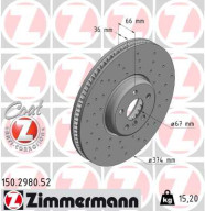 150.2980.52 Brzdový kotouč SPORT BRAKE DISC COAT Z ZIMMERMANN