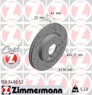 150.3400.52 Brzdový kotouč SPORT BRAKE DISC COAT Z ZIMMERMANN