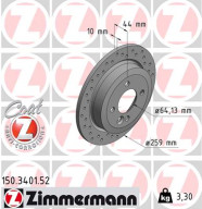 150.3401.52 Brzdový kotouč SPORT BRAKE DISC COAT Z ZIMMERMANN