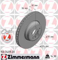 150.3409.20 Brzdový kotouč COAT Z ZIMMERMANN