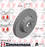 150.3416.75 Brzdový kotouč FORMULA Z BRAKE DISC ZIMMERMANN