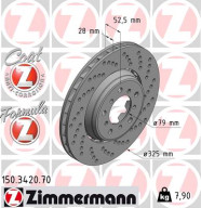 150.3420.70 Brzdový kotouč FORMULA Z BRAKE DISC ZIMMERMANN