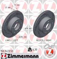 150.3423.53 Brzdový kotouč BLACK Z ZIMMERMANN